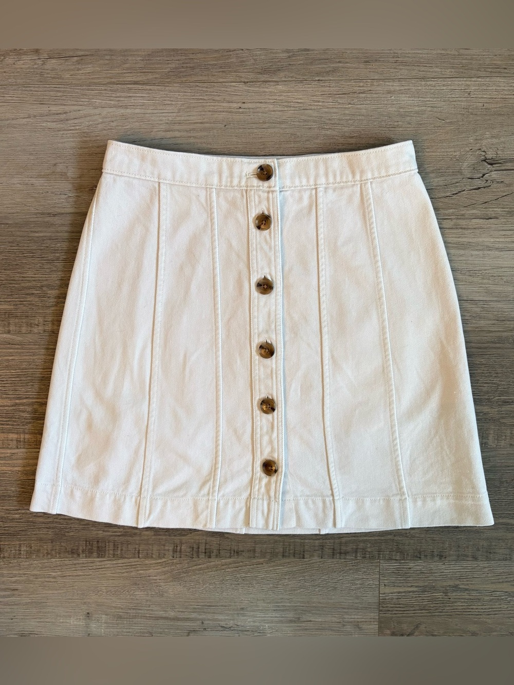 Banana Republic Button Front Twill Mini Skirt